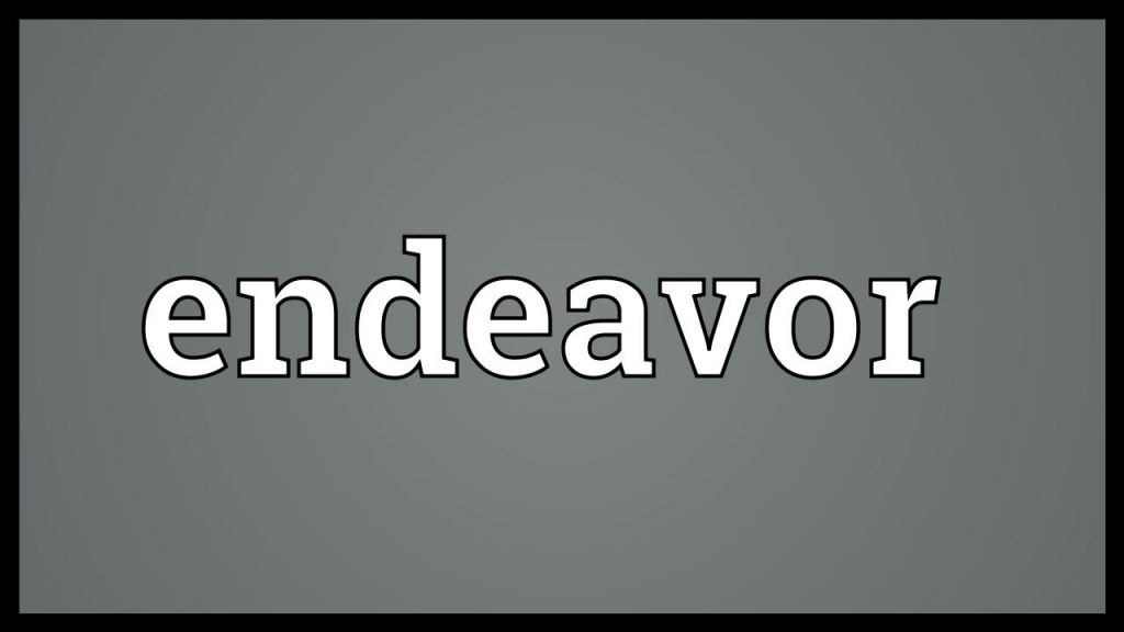 Endeavour meaning in hindi
