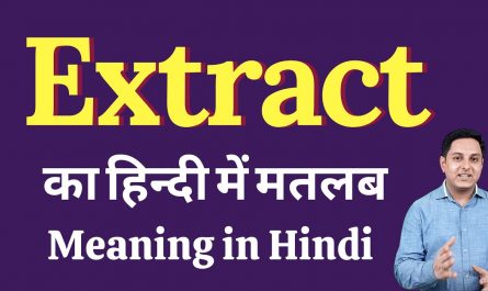 Hindi meaning of extract